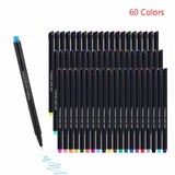 Mini 12/24Pcs Fineliner Brush Pen Set Micron Graffiti Art Marker Drawing Color Pen Liner Caligraphy Finecolour Pencil Stationery