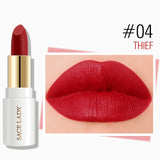 SACE LADY Matte Lipstick Makeup Waterproof Silky Lip Stick Long Lasting Moisture Lipsticks Red Lips 12 Colors Cosmetic Wholesale