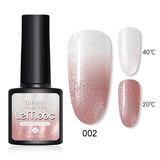 LEMOOC 8ml Gel Polish Thermal Temperature Change Color Nail Gel Varnish Glitter Sequins Soak Off UV Chameleon Lacquers