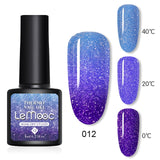 LEMOOC 8ml Gel Polish Thermal Temperature Change Color Nail Gel Varnish Glitter Sequins Soak Off UV Chameleon Lacquers