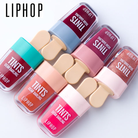 LIPHOP 6 Colors Ice Cream Lip Tint Long-Lasting Liquid Lipstick Waterproof Sexy Matte Lip Gloss Tattoo Makeup