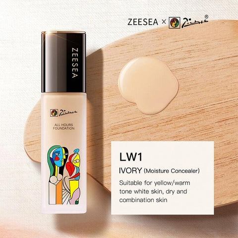 Zeesea New Picasso Collection Longwear Base Liquid Foundation Cream Full Coverage Concealer Oil Control Easy To Wear