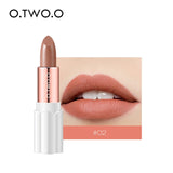 O.TWO.O 12 Color Moisturizer Lipstick Long Lasting Velevt Matte Lip Stick Waterproof Lightweight Sexy Nude Lips Makeup Cosmetics