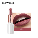 O.TWO.O 12 Color Moisturizer Lipstick Long Lasting Velevt Matte Lip Stick Waterproof Lightweight Sexy Nude Lips Makeup Cosmetics