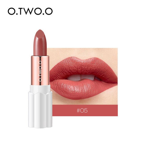 O.TWO.O 12 Color Moisturizer Lipstick Long Lasting Velevt Matte Lip Stick Waterproof Lightweight Sexy Nude Lips Makeup Cosmetics