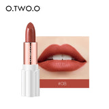 O.TWO.O 12 Color Moisturizer Lipstick Long Lasting Velevt Matte Lip Stick Waterproof Lightweight Sexy Nude Lips Makeup Cosmetics