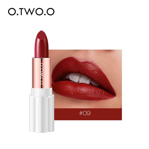 O.TWO.O 12 Color Moisturizer Lipstick Long Lasting Velevt Matte Lip Stick Waterproof Lightweight Sexy Nude Lips Makeup Cosmetics