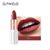 O.TWO.O 12 Color Moisturizer Lipstick Long Lasting Velevt Matte Lip Stick Waterproof Lightweight Sexy Nude Lips Makeup Cosmetics