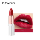 O.TWO.O 12 Color Moisturizer Lipstick Long Lasting Velevt Matte Lip Stick Waterproof Lightweight Sexy Nude Lips Makeup Cosmetics