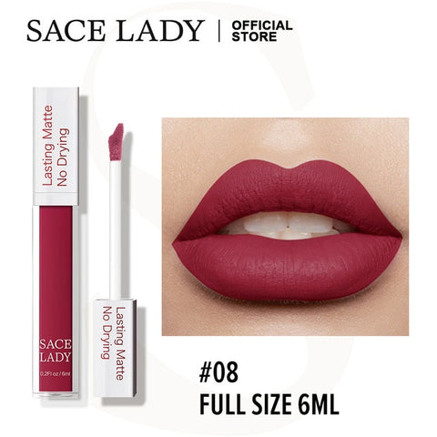 SACE LADY Liquid Lipstick Matte Makeup Long Lasting Lip Tint Make Up Nude Lip Stick Set Waterproof Liptint Cosmetics Wholesale