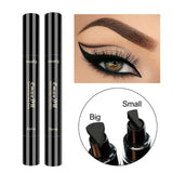 Double Head Liquid Eyeliner Pen Big Small Eye Liner Stamp Waterproof Easy To Wear Long Lasting Eyes Makeup Cosmetic Black Pencil