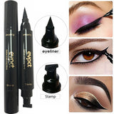 Double-Headed Eyeliner Stamp 2 In1 Quick-drying Liquid Eyeliner Waterproof Easy-to-use Stamp Eye Liner Black Smooth Eye Makeup