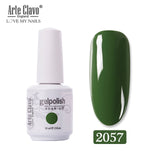 Arte Clavo 15ml UV Gel Polishl Green Color Semi Permanent UV Led Nail Gel Soak Off Hybrid Nails Lacquer Nail Art Gel Varnish