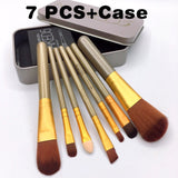 Travel 7PCS Set Brushes Makeup With Case iron Box Travel Mini make up set Brushes For Fashion Women Makeup Brushes HIAISB