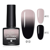 LEMOOC 8ml Gel Polish Thermal Temperature Change Color Nail Gel Varnish Glitter Sequins Soak Off UV Chameleon Lacquers