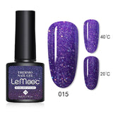 LEMOOC 8ml Gel Polish Thermal Temperature Change Color Nail Gel Varnish Glitter Sequins Soak Off UV Chameleon Lacquers