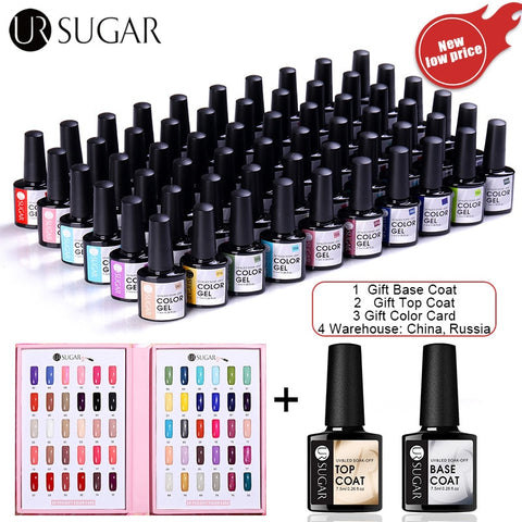 UR SUGAR 60Colors UV Gel Nail Art Design Manicures UV LED Soak Off DIY Paint Gel Nails Polishes Lacquers 60pcs Kit