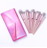 Lemoda 10Pcs Eye Makeup Brushes Set Rose Gold Soft Makeup Brush For Powder Blush Eyeshadow Blending Brushes Cosmetics Beauty Kit