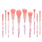 New 5/6/10 pcs Makeup Brush Crystal Handle Powder Blush Foundation Brushes Soft Synthetic Hair Woman Make up Brush Tool Kits