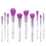 New 5/6/10 pcs Makeup Brush Crystal Handle Powder Blush Foundation Brushes Soft Synthetic Hair Woman Make up Brush Tool Kits