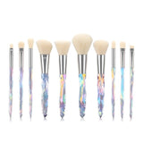 New 5/6/10 pcs Makeup Brush Crystal Handle Powder Blush Foundation Brushes Soft Synthetic Hair Woman Make up Brush Tool Kits