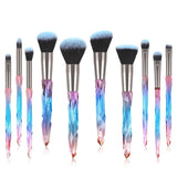 New 5/6/10 pcs Makeup Brush Crystal Handle Powder Blush Foundation Brushes Soft Synthetic Hair Woman Make up Brush Tool Kits