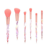 New 5/6/10 pcs Makeup Brush Crystal Handle Powder Blush Foundation Brushes Soft Synthetic Hair Woman Make up Brush Tool Kits