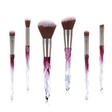 New 5/6/10 pcs Makeup Brush Crystal Handle Powder Blush Foundation Brushes Soft Synthetic Hair Woman Make up Brush Tool Kits