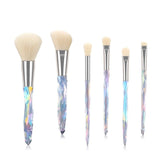 New 5/6/10 pcs Makeup Brush Crystal Handle Powder Blush Foundation Brushes Soft Synthetic Hair Woman Make up Brush Tool Kits