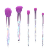 New 5/6/10 pcs Makeup Brush Crystal Handle Powder Blush Foundation Brushes Soft Synthetic Hair Woman Make up Brush Tool Kits