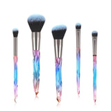 New 5/6/10 pcs Makeup Brush Crystal Handle Powder Blush Foundation Brushes Soft Synthetic Hair Woman Make up Brush Tool Kits