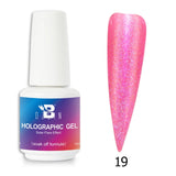 Bozlin 36 Colors Holographic Gel Soak Off LED/UV Gel Nail Polish 15ML Super Shinny Gel Polish Manicure Nail Art Tools Lacquers