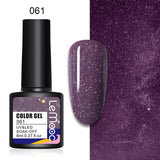 LEMOOC 8ml Glitter Gel Nail Polish Paint Varnishes Lacquers For Nail Art Design Semi Permanent Soak Off Base Top Coat For Nails