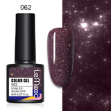 LEMOOC 8ml Glitter Gel Nail Polish Paint Varnishes Lacquers For Nail Art Design Semi Permanent Soak Off Base Top Coat For Nails