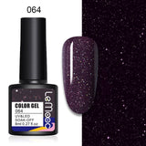 LEMOOC 8ml Glitter Gel Nail Polish Paint Varnishes Lacquers For Nail Art Design Semi Permanent Soak Off Base Top Coat For Nails