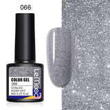 LEMOOC 8ml Glitter Gel Nail Polish Paint Varnishes Lacquers For Nail Art Design Semi Permanent Soak Off Base Top Coat For Nails