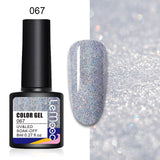 LEMOOC 8ml Glitter Gel Nail Polish Paint Varnishes Lacquers For Nail Art Design Semi Permanent Soak Off Base Top Coat For Nails