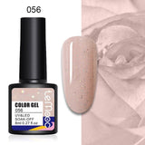 LEMOOC 8ml Glitter Gel Nail Polish Paint Varnishes Lacquers For Nail Art Design Semi Permanent Soak Off Base Top Coat For Nails