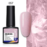 LEMOOC 8ml Glitter Gel Nail Polish Paint Varnishes Lacquers For Nail Art Design Semi Permanent Soak Off Base Top Coat For Nails