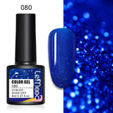 LEMOOC 8ml Glitter Gel Nail Polish Paint Varnishes Lacquers For Nail Art Design Semi Permanent Soak Off Base Top Coat For Nails