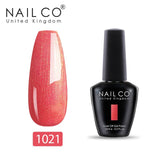 NAILCO White Red Pink Color Series 15ml Semi Permanent Nail Gel Varnish Polish Soak Off UV Nail Art Gel Nail Polish Gel Lacquer