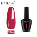 NAILCO White Red Pink Color Series 15ml Semi Permanent Nail Gel Varnish Polish Soak Off UV Nail Art Gel Nail Polish Gel Lacquer