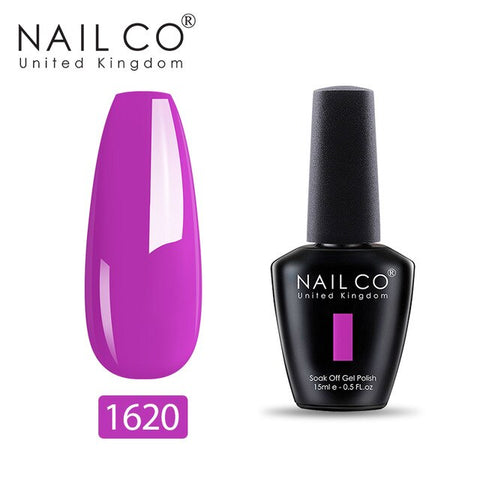 NAILCO White Red Pink Color Series 15ml Semi Permanent Nail Gel Varnish Polish Soak Off UV Nail Art Gel Nail Polish Gel Lacquer