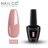 NAILCO White Red Pink Color Series 15ml Semi Permanent Nail Gel Varnish Polish Soak Off UV Nail Art Gel Nail Polish Gel Lacquer