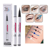 5 Color Liquid Eyeliner Pen Waterproof Colored Eye Liner Cosmetic Long Lasting Quick Dry Beauty Eyes Makeup Blue White Pencil