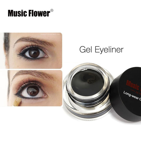 Music Flower Eye Liner Quick Drying Makeup Brushes  For Eyeliner 3 color Waterproof Blue Gel Cosmetic Tool